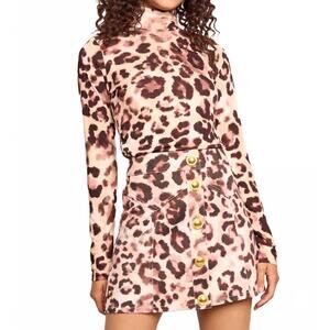 NEW CARA CARA suzie top in abstract cheetah ivory